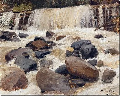 Картина Речная плотина