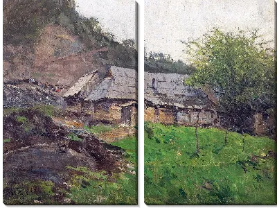 Картина Пейзаж с хижиной