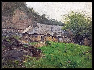Картина Пейзаж с хижиной