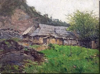 Картина Пейзаж с хижиной