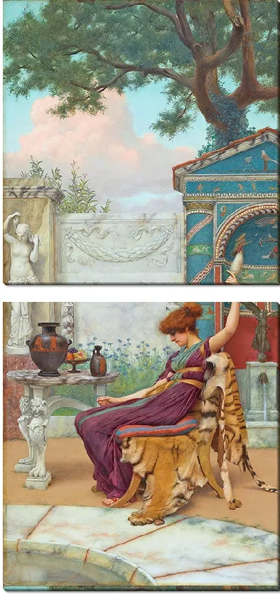 Картина Намотка шерсти в помпейском саду (1894 г.)