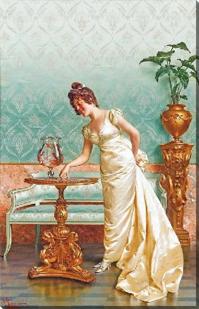 Картина Любуясь золотой рыбкой