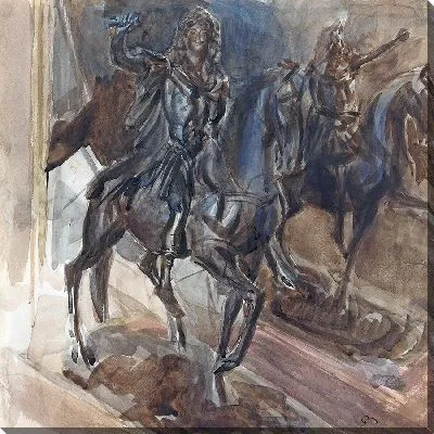 Картина Бронзовая статуя Людовика XIV