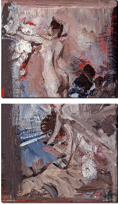 Картина Обнаженная женщина в шкуре тигра