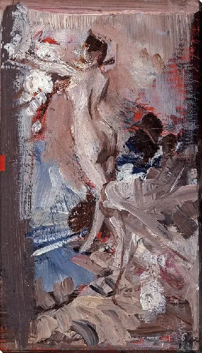 Картина Обнаженная женщина в шкуре тигра