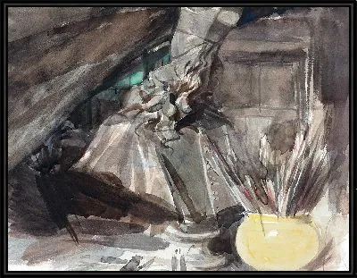 Бюст кардинала Леопольдо Медичи в мастерской художника