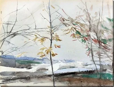 Картина Осенний пейзаж с деревьями (1905)