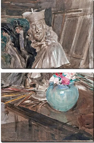 Картина Уголок мастерской художника с бюстом Леопольда Медичи (1905 г.)