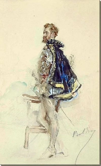 Картина Рафаэль Дюфло в роликах Анри III