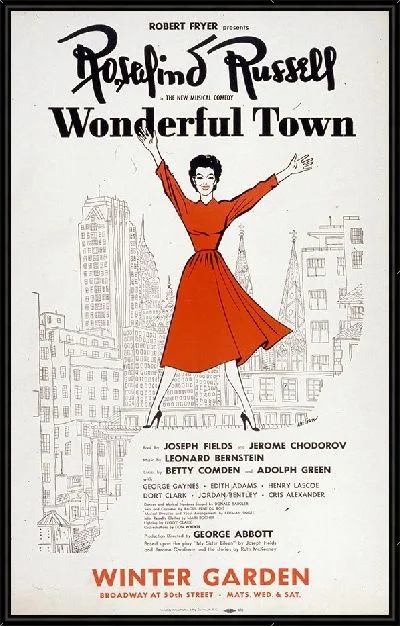 Картина Розалинда Рассел в новой музыкальной комедии «Чудесный город» (1953)