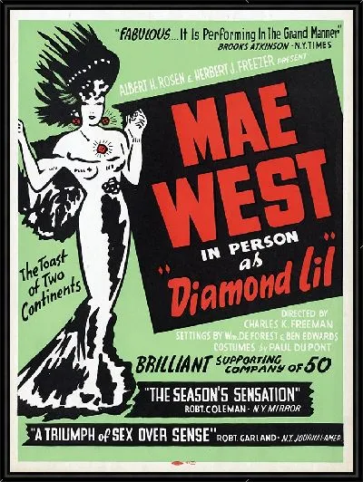 Картина Мэй Уэст в ролике «Даймонд Лил» (1951)