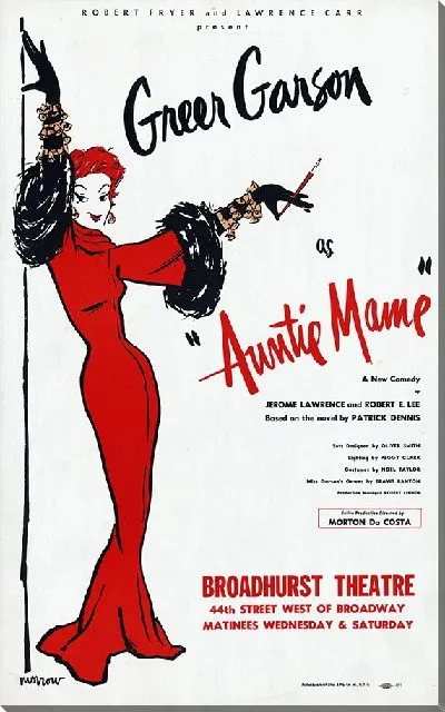 Картина маслом Грир Гарсон в ролях тети Мэйм (1958)