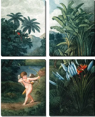 Картина Амур, с любящими вдохновляющими растениями (1807 г.)