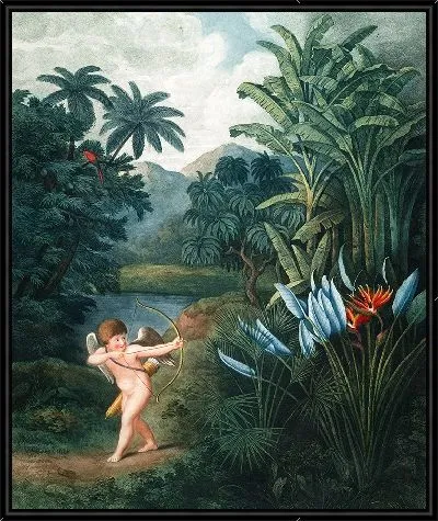 Картина Амур, с любящими вдохновляющими растениями (1807 г.)