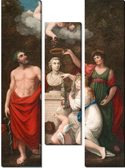 Картина Эскулап, Церера и Амур в честь бюста Линнея (1807 г.)