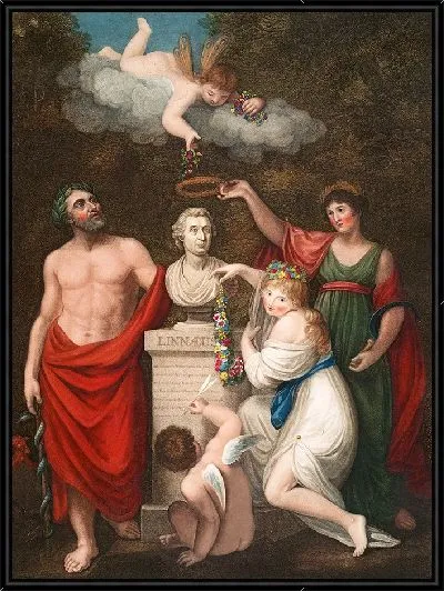 Картина Эскулап, Церера и Амур в честь бюста Линнея (1807 г.)