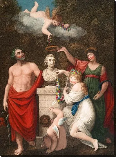 Картина Эскулап, Церера и Амур в честь бюста Линнея (1807 г.)