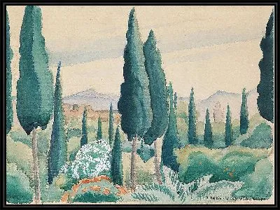 Картина Удсигт над марокканским ландшафтом