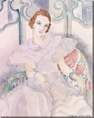 Картина Портрет молодой женщины в белом платье