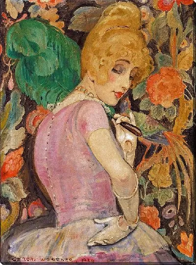 Картина Портрет Лили Эльбы с зеленоватыми волосами (1920)