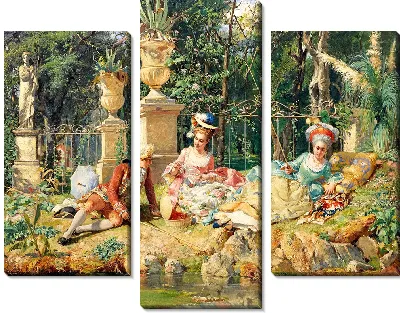 Картина Рыболовная вечеринка (1875)