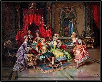 Людовик XV в тронном зале