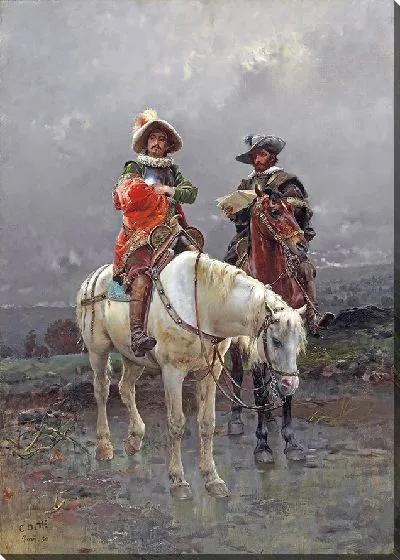 Картина Кавалер на белом коне (1890)