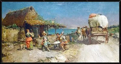 Картина Закуски в придорожной гостинице