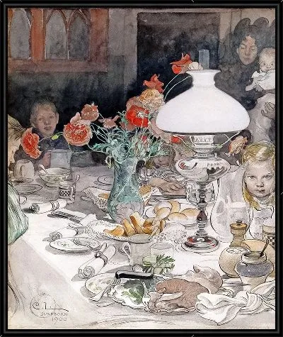 Картина Вокруг вечерней лампы (1900)