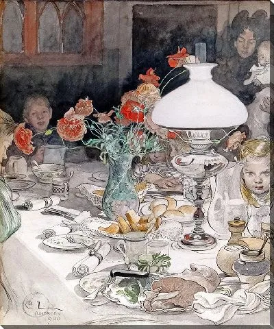 Картина Вокруг вечерней лампы (1900)