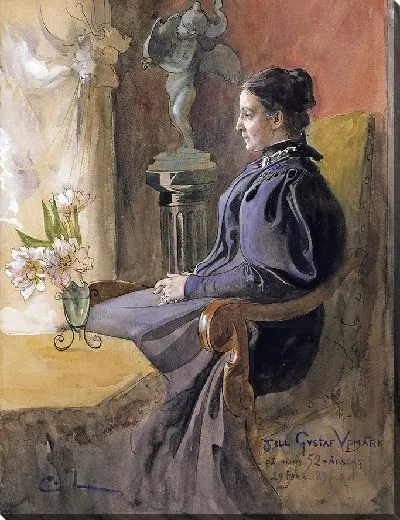 Картина Ева Апмарк, 1852–1944, урожденная Киндстранд (1896).