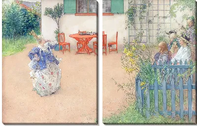 Картина Лисбет в роли злой принцессы в сказке «Фогель Бло» КПК Аттербома (1900)