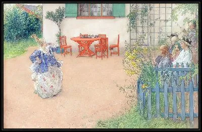 Картина Лисбет в роли злой принцессы в сказке «Фогель Бло» КПК Аттербома (1900)