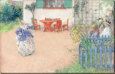 Картина Лисбет в роли злой принцессы в сказке «Фогель Бло» КПК Аттербома (1900)