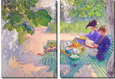 Картина Праздничное чтение (1916)