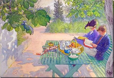 Картина Праздничное чтение (1916)