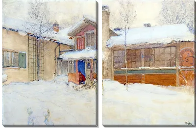Картина Мой загородный коттедж зимой, Сундборн (1904 г.)