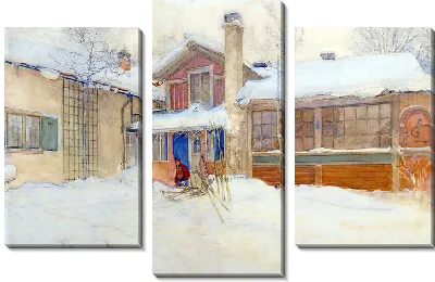 Картина Мой загородный коттедж зимой, Сундборн (1904 г.)