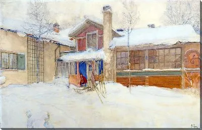 Картина Мой загородный коттедж зимой, Сундборн (1904 г.)