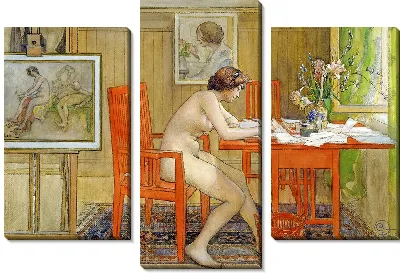Картина Модель пишет открытку (1906)