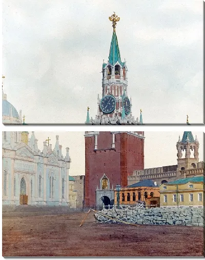 Картина Спасские ворота в Кремле 2 (1880 г.)