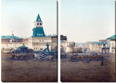 Картина Площадь в Москве (1880 г.)