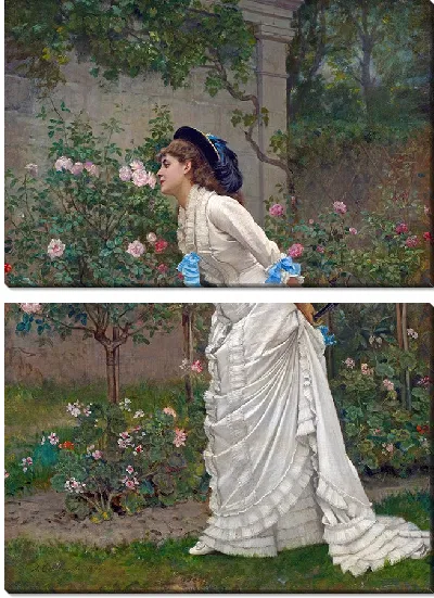 Картина Женщина и розы (1879)