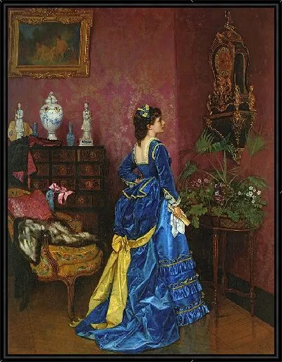 Картина Синее платье