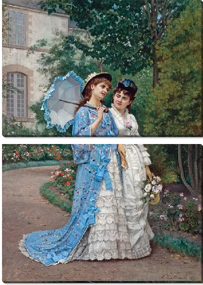 Картина Прогулка по саду (1877 г.)