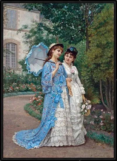 Картина Прогулка по саду (1877 г.)