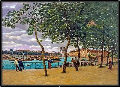Картина Вид на Сену, Париж (1871 г.)