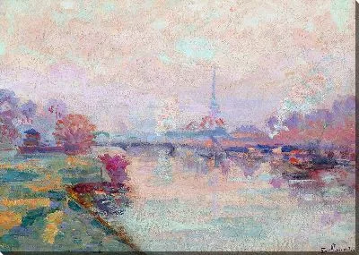 Картина Башня Эйфелева в Париже (около 1900 г.)