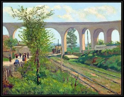 Акведук Аркей на железнодорожном переезде Со (1874 г.)