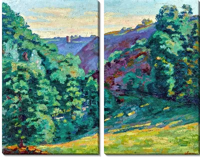 Ущелье безумия, вид из замка Крозан (1910 г.)